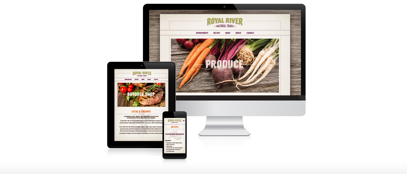 Maine Web Design for Royal River Natural Foods by flyte new media