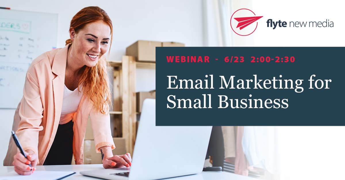 Email marketing webinar ad for social media