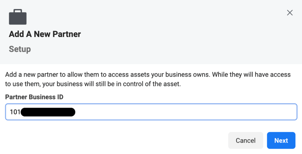 Facebook Business Manager: Giving Partner Access to Assets