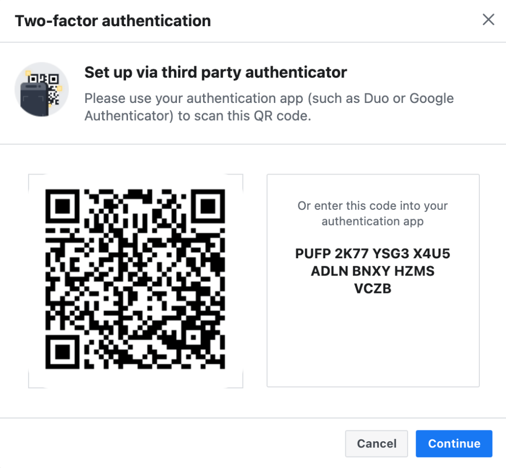 2-factor Facebook Login with Third Party Apps