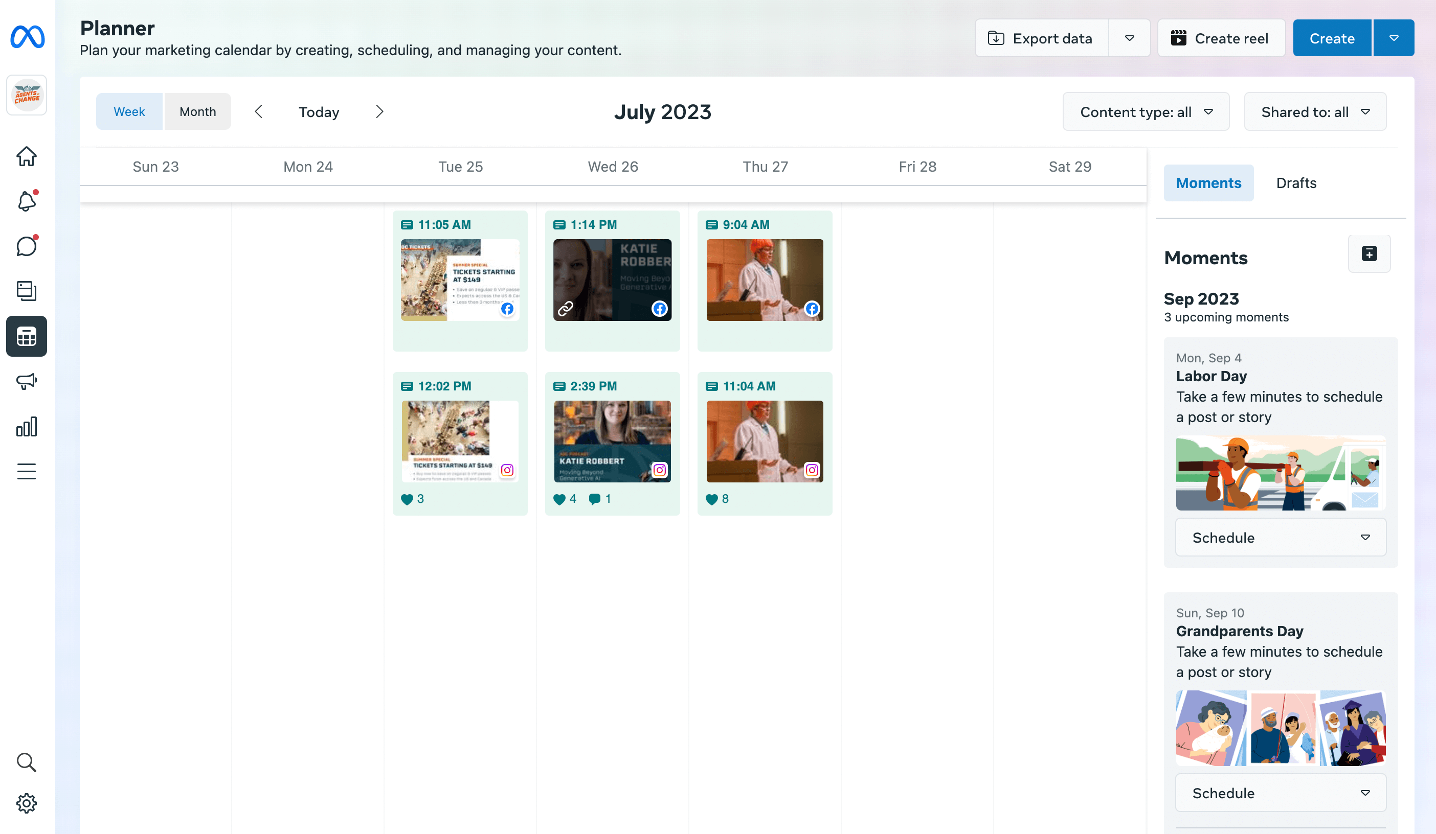 meta post planner - flyte new media